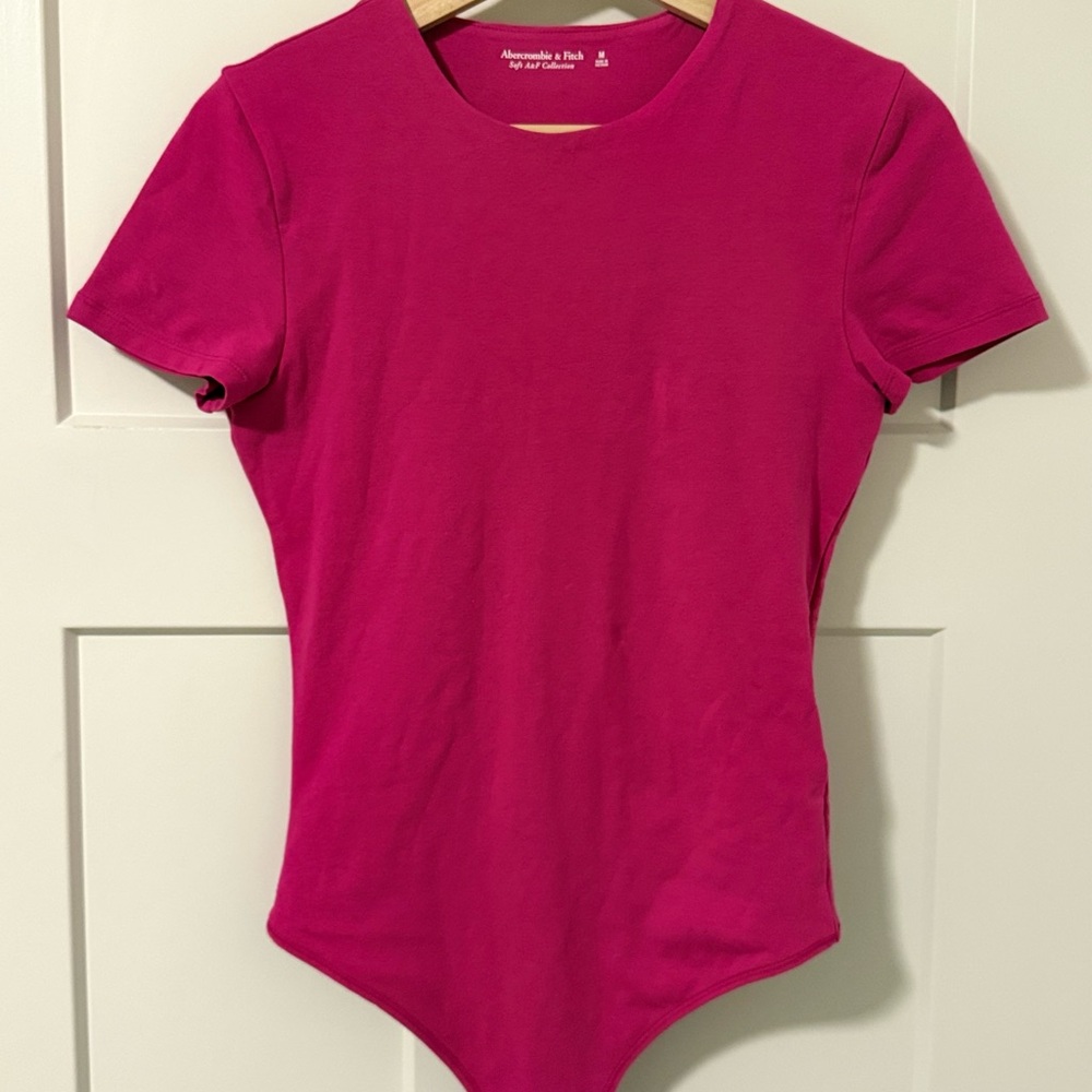 Abercrombie & Fitch Short-Sleeve Cotton-Blend
Seamless Fabric Crew Bodysuit